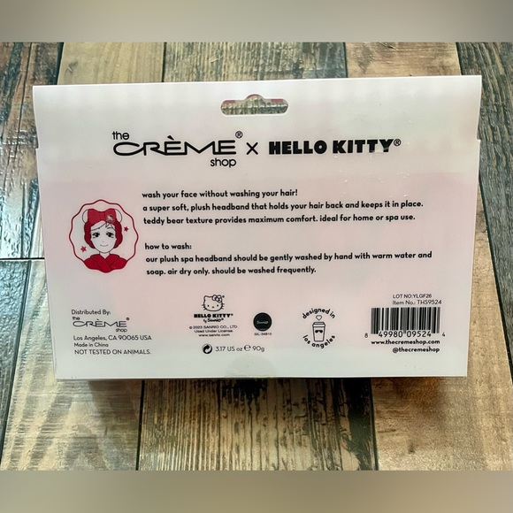 Hello Kitty x the Creme Shop Plush Spa Headband Limited Edition - Picture 2 of 2